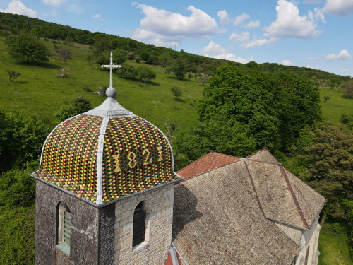 Coq de l'église d'Amagney, photo E. Rey