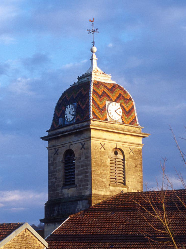 Clocher d'Anchenoncourt-et-Chazel (70) photo J.M. Coupriaux