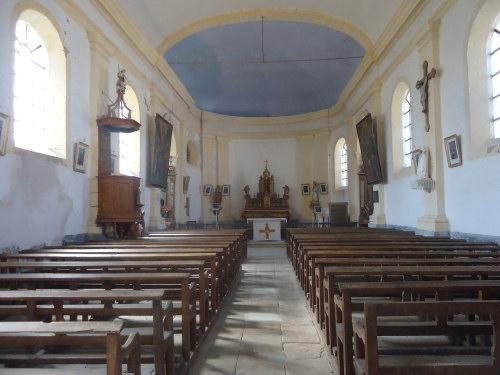 Intérieur de l'église d'Arnoncourt, photo E. Ozenne