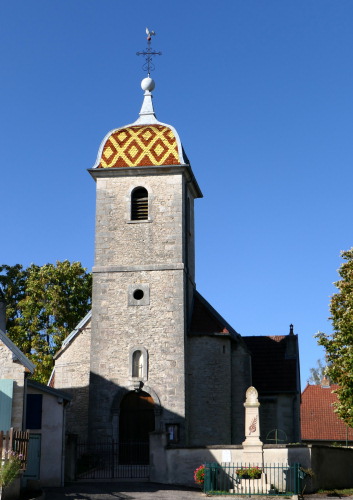 L'église d'Aubigney, photo Y. Bessero
