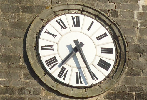 Horloge du clocher d'Augicourt, photo E. Ozenne