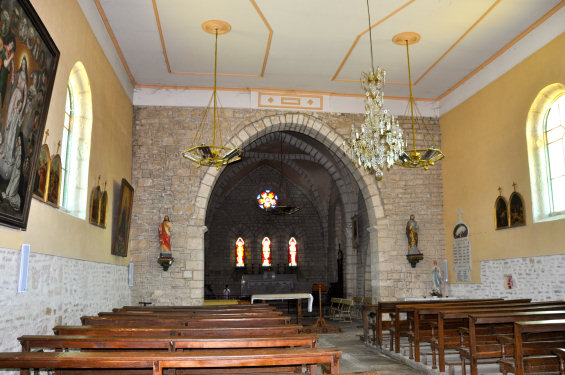 Nef de l'église d'Auxange, photo M. Morlin