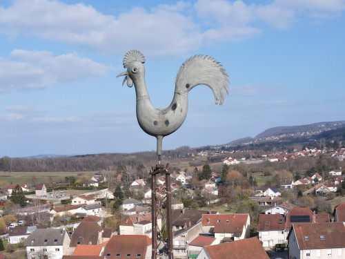 Le coq de l'église d'Auxon-Dessous, photo E. Rey