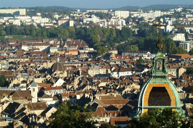 Vue de Besançon et de l'église saint Maurice, photos J. Masset