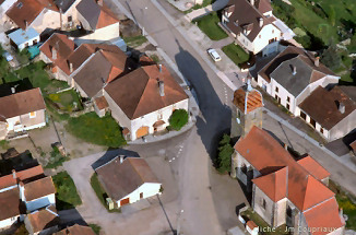 Vue du village de Bassigney, photo J. M. Coupriaux