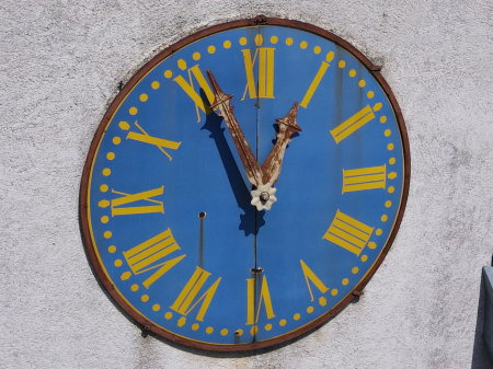 Horloge de l'église de Belleherbe, photo E. Rey