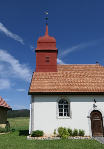 Chapelle de Bémont près de  La Brévine, photo Y. Bessero