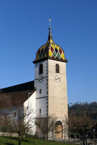 L'église de Boécourt, photo Y. Bessero