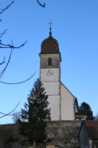 L'église de Bonfol, photo Y. Bessero