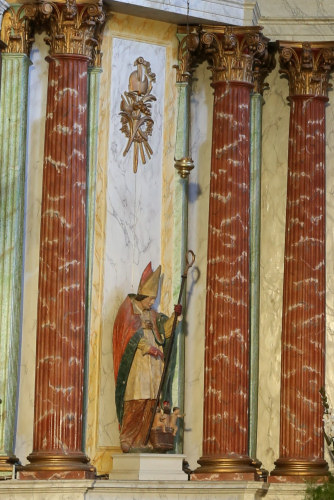 Partie gauche du retable de l'église de Bonnay, photo C. Quillon