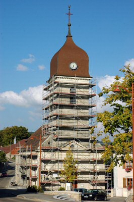 L'église de Bonnevaux en cours de restauration, photo M. Morlin