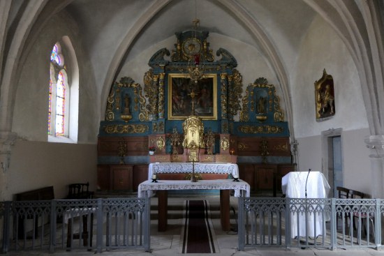 Retable du choeur de l'église de Bourguignon-lès-Conflans, photo Y. Bessero