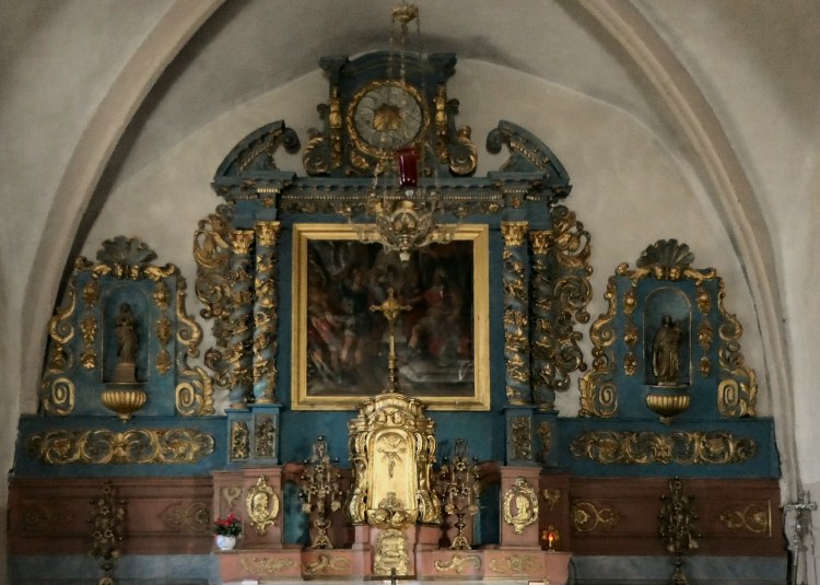 Retable du choeur de l'église de Bourguignon-lès-Conflans, photo Y. Bessero