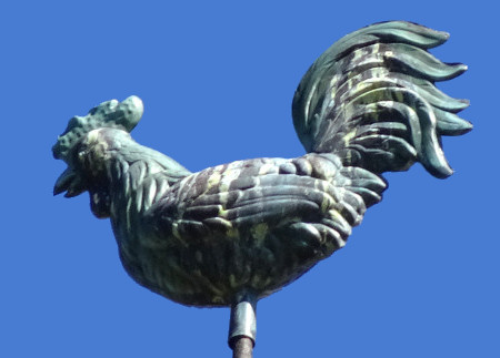 Coq du clocher de l'église de Brey, photo O. Pernot