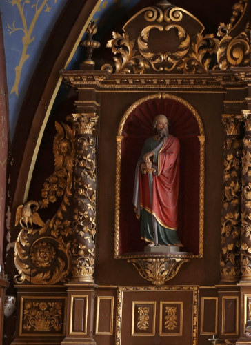 Partie gauche du retable de l'église de Buffard, photo C. Quillon