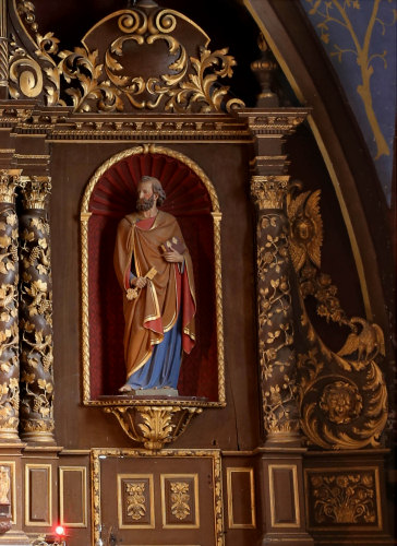 Partie droite du retable de l'église de Buffard, photo C. Quillon
