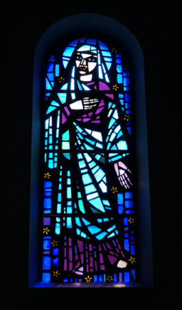 Vitrail de Maurice Lapaire, église de Buix, photo Y. Bessero