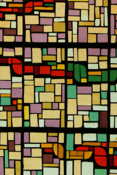 Vitrail de Maurice Lapaire, église de Buix, photo Y. Bessero