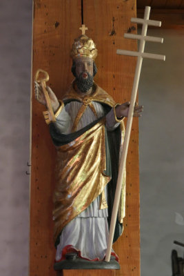 Statue, église de Buix, photo Y. Bessero
