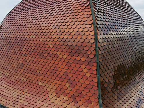 Le clocher de l'église de Bulle, photo E. Rey