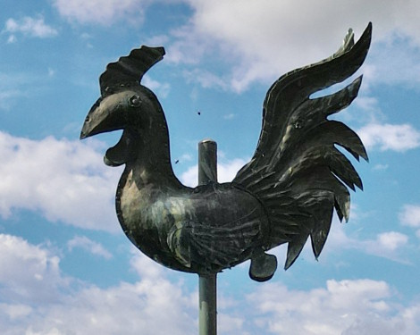 Le coq du temple de Champey, photo E. Rey