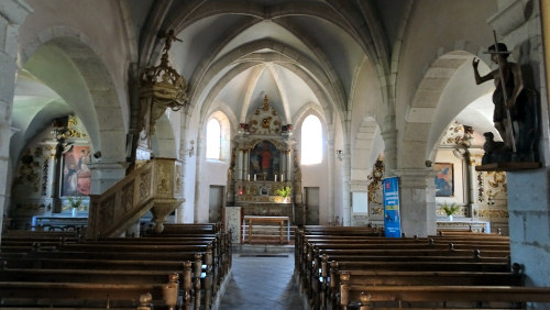 Intérieur de l'église de Chapelle-des-Bois, photo O. Pernot