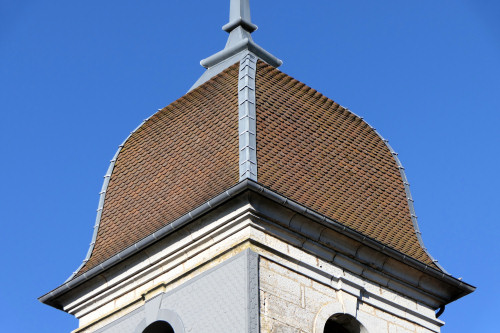 Clocher de l'église de Chaux-lès-Clerval, photo Y. Bessero