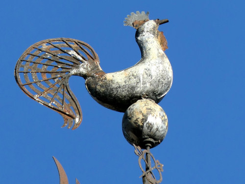 Coq du clocher de l'église de Corravillers, photo Y. Bessero