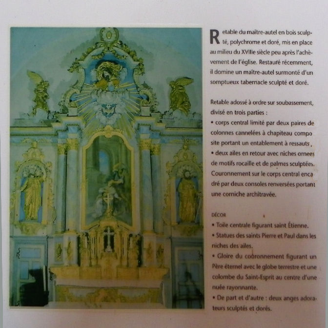 Informations sur l'église de Cresancey, photo D. Bion