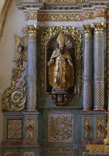 Partie gauche du retable de l'église de Dompierre-les-Tilleuls, photo C. Quillon