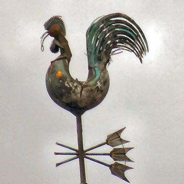 Le coq de la mairie d'échavanne, photo O. Pernot