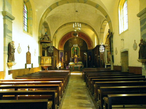 Intérieur de l'église d'Echenoz-le-Sec, photo D. Bion
