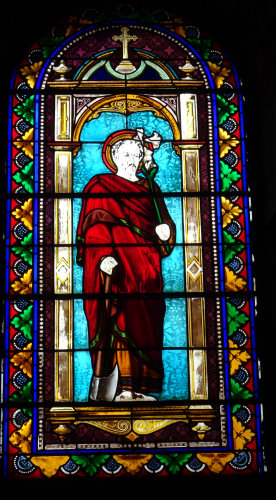 Vitrail de l'église d'Etival, photo O. Pernot