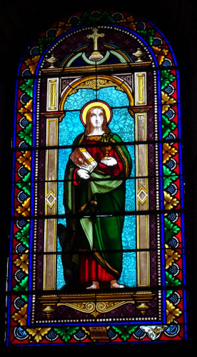 Vitrail de l'église d'Etival, photo O. Pernot