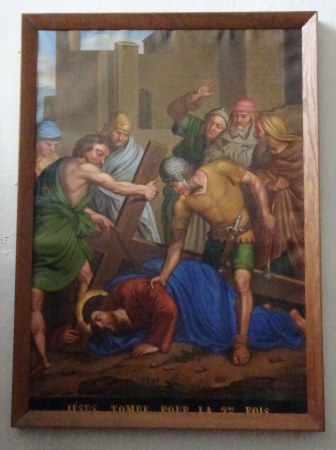 Tableau du chemin de croix de l'église d'Etival, photo O. Pernot