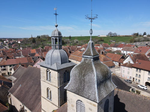 Les clochers de l'église de Faverney, photo E. Rey