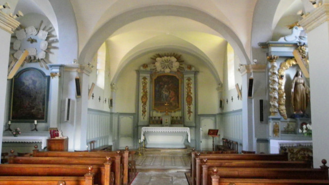 Intérieur de l'église de Ferrières-les-Bois, photo D. Bion