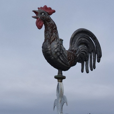 Le coq de l'église de Fontaine-lès-Clerval, photo E. Rey