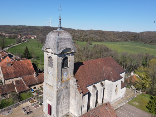 Le clocher de l'église de Fouvent-le-Haut, photo E. Rey