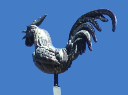 Le coq du clocher de l'église de Gellin, photo O. Pernot