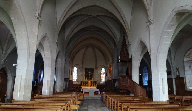 Intérieur de l'église de l'Abbaye en Grandvaux, photo O. Pernot