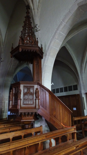 Chaire de l'église de l'Abbaye en Grandvaux, photo O. Pernot