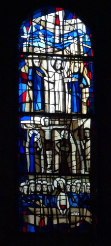 Vitrail de l'église de l'Abbaye en Grandvaux, photo O. Pernot