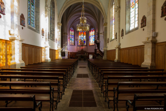 Nef de l'église de Guyans-Venne, photo A. Rognon