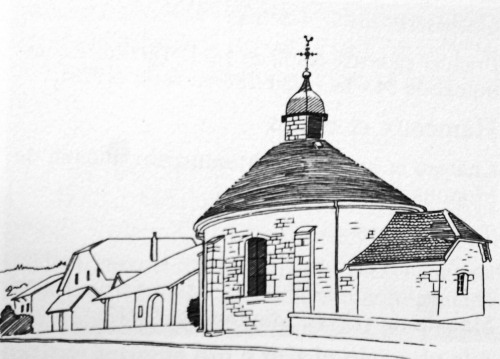 La chapelle de Houtaud, dessin de l'abbé Garneret