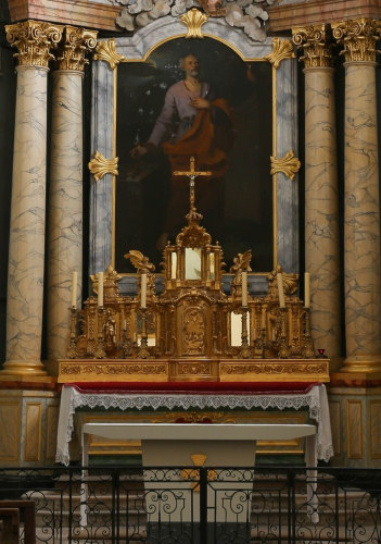 L'autel et le tableau du retable de l'église d'Igny, photo C. Quillon