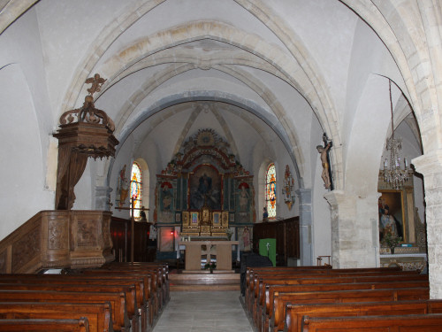 Intérieur de l'église de La Planée