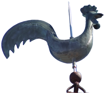 Coq du clocher de l'église de La Chaux-du-Dombief, photo O. Pernot