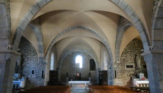 Intérieur de l'église de La Chaux-du-Dombief, photo O. Pernot