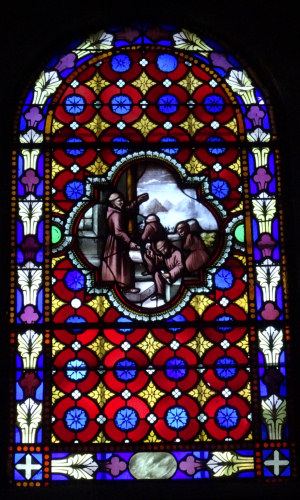 Vitrail de l'église de La Chaux-du-Dombief, photo O. Pernot